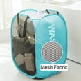 thumbnail image 3 of Buenod Painting Mesh Hamper Collapsible Laundry Basket, 72L, Blue, 3 of 8