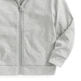 thumbnail image 6 of YDFCWXW Kids Full Zip-Up Hoodie Solid Sweatshirt Boys Girls | Cord-free Hood Design with Front Pocket Casual Daily (Light Gray, 11-12 Years), 6 of 7