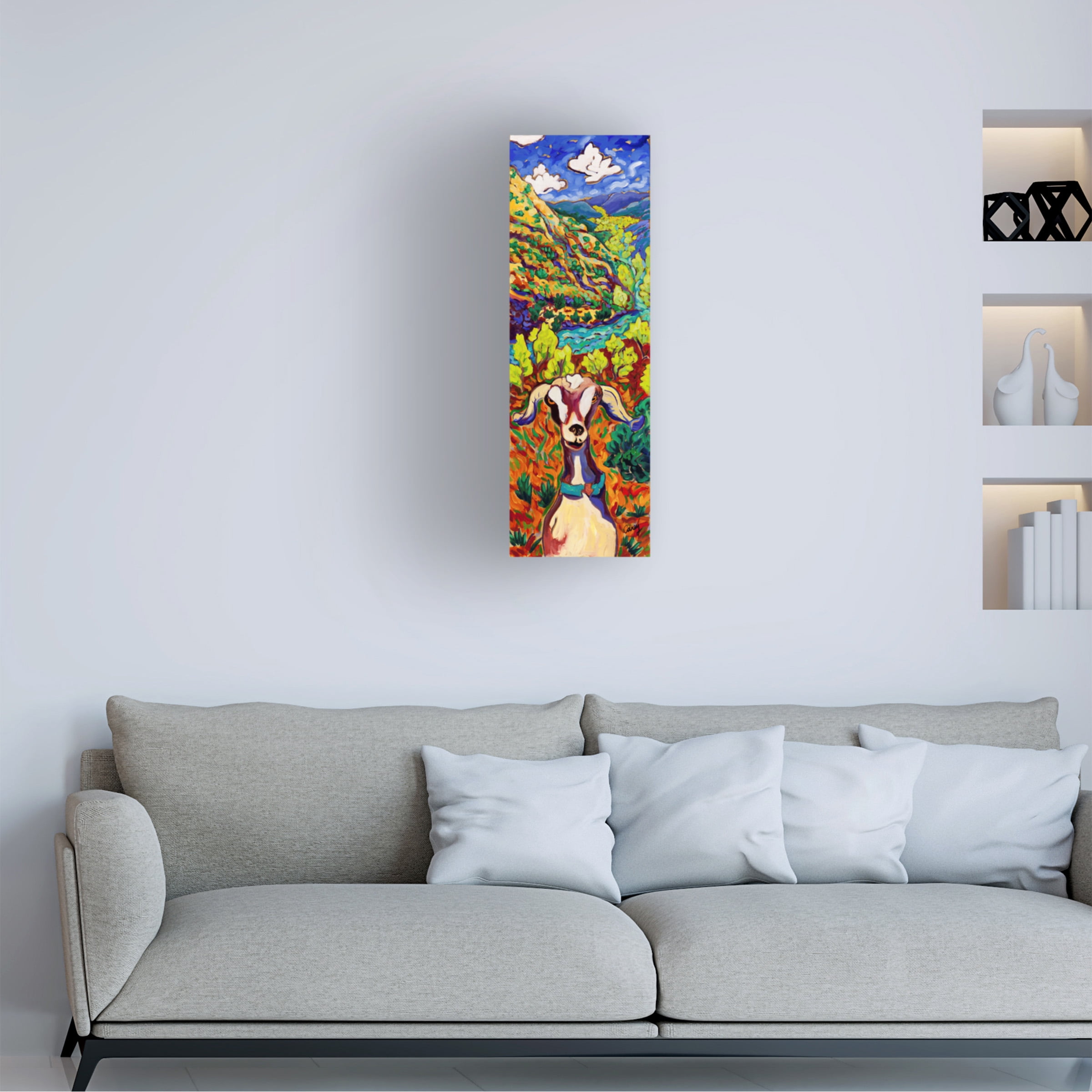 Cathy Carey 'Cottonwood Goat' Canvas Art