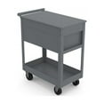 thumbnail image 4 of Hyper Tough 28-Inch Steel Tool Cart with Drawer, 500 lb Load Capacity, Gray Powder-Coated, 4 of 7