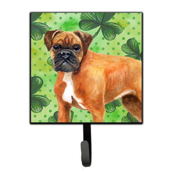 German Boxer St Patricks Leash or Key Holder Green