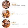 thumbnail image 2 of 18/8 Stainless Steel Meat Forks with Wooden Handle, Best Meat Claws for Shredding, Pulling, 2 of 4