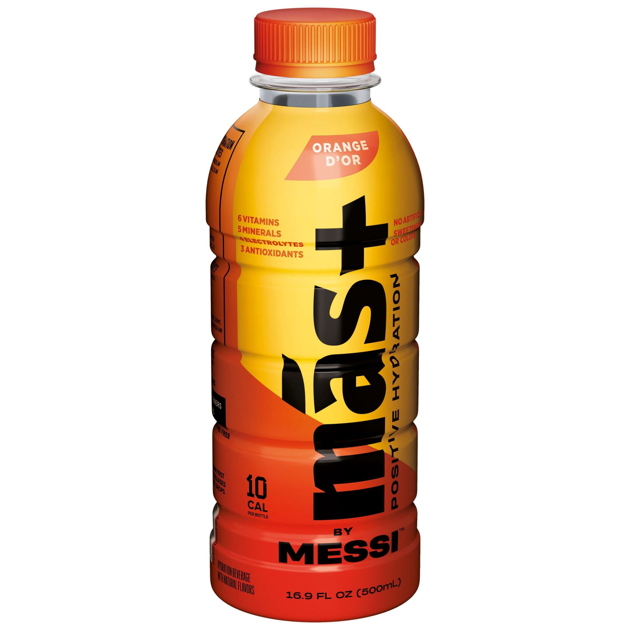 Mas+ by Messi Hydration Sports Drink Orange d'Or, 16.9 fl oz Bottle