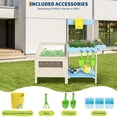 thumbnail image 4 of Outdoor Wooden Mud Kitchen Playset for Kids Ages 3+ – Includes Potting Bench with Garden Bed, Clear Planter Box, Removable Sink & Faucet, Gardening Tools & Storage Shelf, 4 of 6