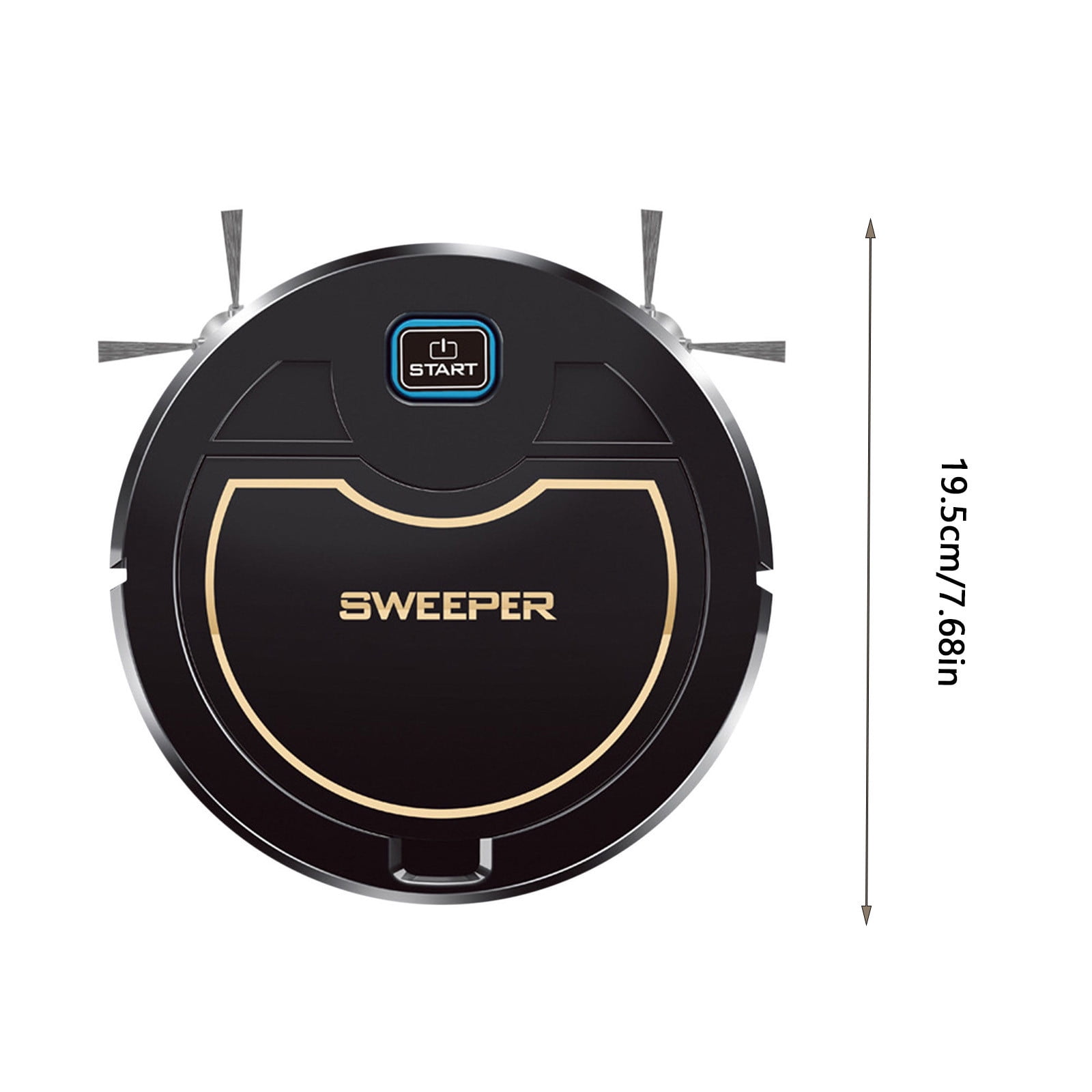 LACKUST Vacuum Robot,Intelligent Sweeping Robot Fully Automatic Sweeping And Dragging Integrated Charging USB Home Vacuum Cleaner Star Treasure,Black