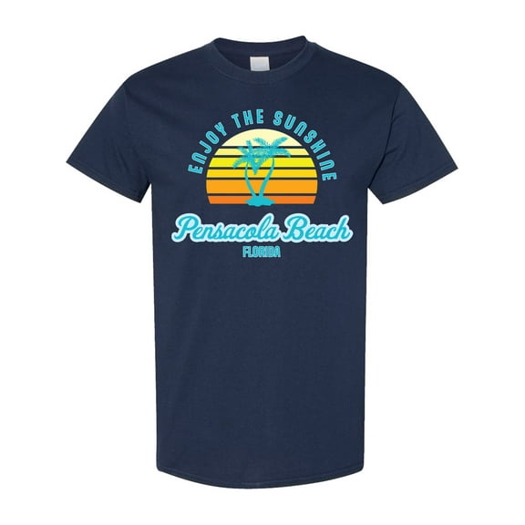 Inktastic Summer Enjoy the Sunshine Pensacola Beach Florida in Blue T-Shirt