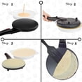 thumbnail image 4 of Moss & Stone - Máquina de crepes eléctrica portátil y automática con recubrimiento antiadherente, 800 W, 120 V, 8 pulgadas, negro, 4 of 5
