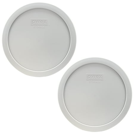 

Pyrex 7402-PC Jet Gray Plastic Round Food Storage Replacement Lid Cover (2-Pack)