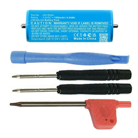 1300mAh UR18500Y UR18500L Battery for Braun Series 5, 7, 8, 9, Pulsonic Shavers