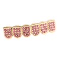 thumbnail image 3 of Parrillas chapadas en oro de 18 quilates Boca Teetch Grill Piedra de de imitación Accesorio de joyería de Pascua Rosado Zulema Parrillas chapadas en oro de 18 quilates, 3 of 8
