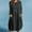 Black, variant on Solid Color Long Dresses for Women Fashion Casual Crew Neck Long Sleeve Cotton Linen Mid Calf Dresses for Women Pocket Female Outwear Navy M
