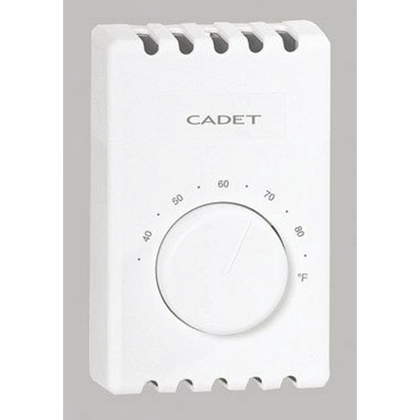 Cadet Thermostat Wall Mount 120 2f208 2f240 V 22 A 1 Pole White Ul Com - Cadet Wall Heater Thermostat Cover