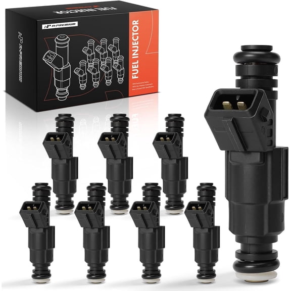A-Premium Fuel Injectors Compatible with Chevrolet C2500 1996-2000 C3500 1996-2000 K2500 Suburban 1996-1999 K3500 1996-2000 & GMC C2500 1996-2000 K25007.4L Set of 8 Replace# 0280155884