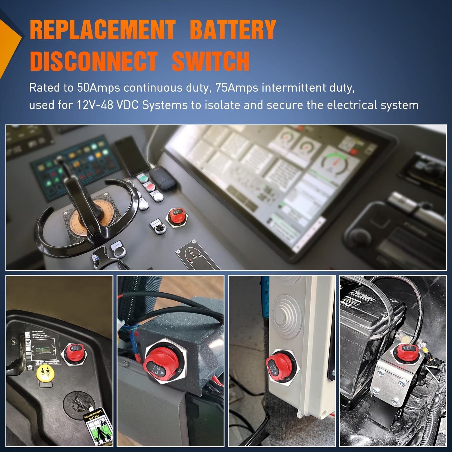 Nilight Battery Disconnect Switch 300A Master Disconnect Isolator