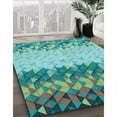thumbnail image 2 of Ahgly Company Indoor Rectangle Patterned Turquoise Green Area Rugs, 8' x 10', 2 of 6