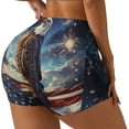thumbnail image 1 of Fotbe Night Sky Bald Eagle Shorts Sin Costuras – Shorts Deportivos de Cintura Alta para Mujer, Elásticos para Gimnasio, Yoga, Running o Ciclismo-Small, 1 of 8