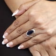 thumbnail image 5 of 925 Sterling Silver Ring For Women - Teens Blue Sunstone Gemstone Silver Ring Size 10.5 Simple Silver Ring Size 10.5 Mothers' Day Gift For Ladies 925 Silver Gemstone Jewelry, 5 of 9