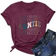 thumbnail image 4 of Women's T-Shirts Cute Heart Print Casual Short Sleeve Tee Comfortable Soft Fabric Stylish Aunt Tops Summer Shirt, 4 of 4