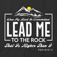 thumbnail image 2 of Lead Me To The Rock T-Shirt | Religious Christian Black Tee Gift, 2 of 5