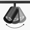 thumbnail image 2 of 55" 6-Light Adjustable Height Track Lighting, Matte Black, Pivoting Track Heads, 2 of 12