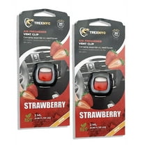 TrexNYC Car Air Fresheners Vent Clips, Essential Car Odor Eliminator, Perfect Scented Car Accessories, For Long Lasting Fragrance up to 240 days, Strawberry Scent, 0.07 FL.OZ, 2 Packs
