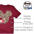 thumbnail image 4 of Women Teen Leopard Print Mickey Ears with Flowers Shirt Floral Adult Women Ladies Boho Character Tshirt (Raspberry, XX Large), 4 of 5