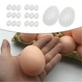 thumbnail image 3 of 20 Piece Realistic Plastic Simulation Eggs Chicken House Small for DIY Painting Home Decoration white, 3 of 9