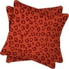 Hometrends Red Cheetah Decorative Pillows, 2pk