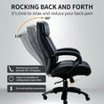 thumbnail image 7 of Ultra Big and Tall Desk Chair with Padded Armrest and Adjustable Seat - Supports up to 500lbs，Black, 7 of 7