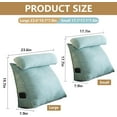thumbnail image 3 of Wedge Pillow Back Support Pillow:Adjustable Triangular Lumbar Neck Back Support Pillows, Reading Pillow with Removable Cover,Back Pillow Sitting Up for Bed Sofa Couch Office (Gray, Large), 3 of 8