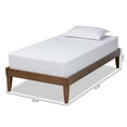 thumbnail image 7 of Bowery Hill Mid-Century Twin Size Walnut Finished Platform Bed Frame, 7 of 7