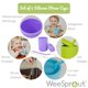 thumbnail image 3 of WeeSprout Vasos de silicona para bebés con pajitas y tapas, opciones de 4 y 8 oz, juego de 2, recipiente de entrenamiento para niños pequeños de grado alimenticio, tapones de pajita integrados, marcas, 3 of 5
