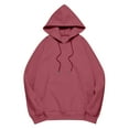 thumbnail image 5 of IYYVV Hoodies for Women Trendy Oversized Hooded Fleece Sweatshirts Casual Long Sleeve Pullover Sweaters Fashion Winter Clothes Purple Pink 4XL, 5 of 6
