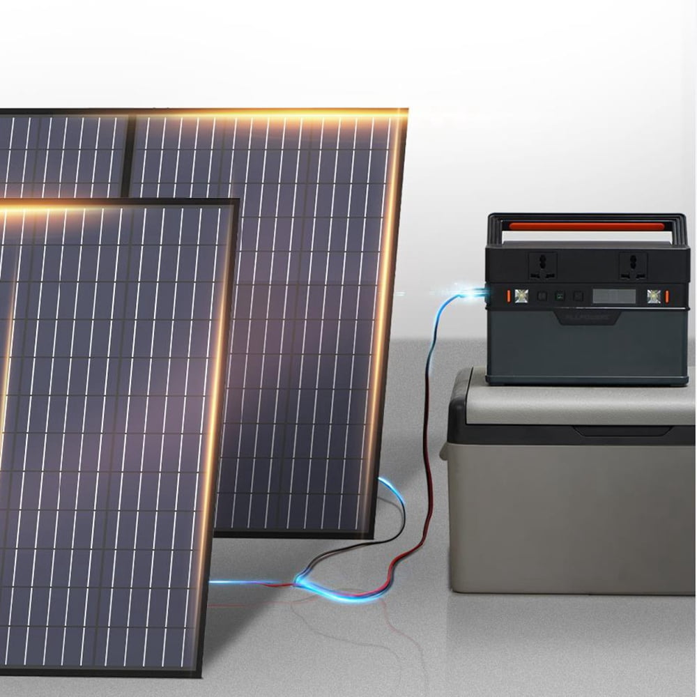ALLPOWERS 100W Portable Solar Panel for Power Station, Foldable Solar Generator Charger with Adjustable Kickstand, IP66 Waterproof for Camping, RV, Boat, Home, Off Grid, Power Outage