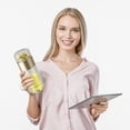 thumbnail image 2 of glass tea tumbler, Glass leakproof travel mug, 12oz Double Wall Glass Tea Tumbler, Leakproof Travel Mug with Stainless Filter, Hot & Cold, 2 of 9