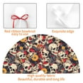 thumbnail image 3 of KLL 30" Christmas Tree Skirt rock Skull record artist Xmas Tree Skirts Mat for New Year Xmas Holiday Party Indoor Outdoor Home Decoration, 3 of 5