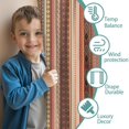 thumbnail image 3 of Blackout Kids Curtains,Brown Geometric Striped Pattern Childrens Insulated Curtains Set Of 2,Bedroom Essentials,Toddler Room Decor 42x84in(106x213cm), 3 of 5