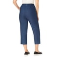 thumbnail image 2 of Woman Within Plus Size Capri Elastic Waist Stretch Fineline Denim Jean (Petite Available), 2 of 5