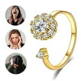 thumbnail image 1 of Fiudx Anillo de Diamantes, Elegante Diseño Giratorio, Joyería de Aleación Ajustable, Perfecto para Viajes, Bodas U Ocasiones Especiales, Regalo Ideal para Mujeres, Impresionante Accesorio de Moda., 1 of 5