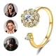 thumbnail image 1 of Anillos para mujer, regalos para mujer, moda para damas, diamante giratorio, abierto, ajustado, anillo giratorio, joyería, 1 of 5
