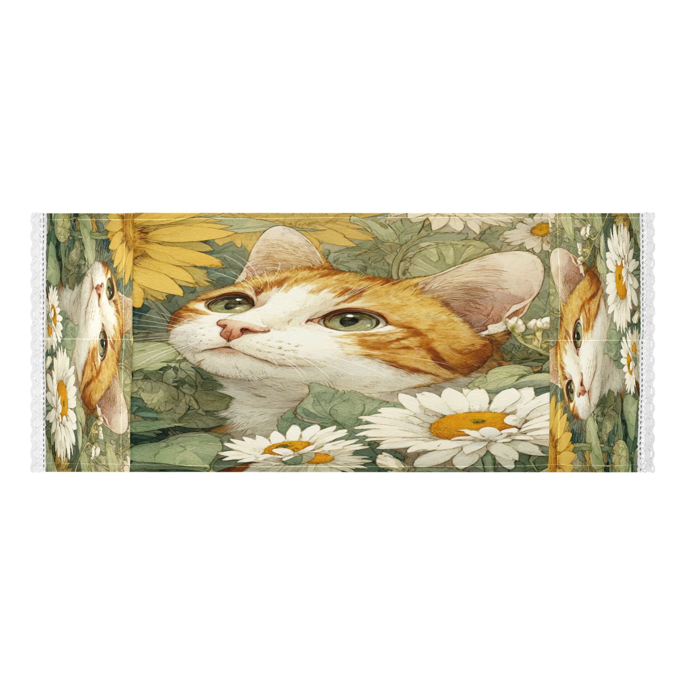 Wobogo Cute Orange Cat Washing Machine Cover Dustproof Washer Dryer Cover Waterproof Laundry Room Decorative Protector