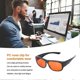 thumbnail image 2 of Blue Light Blocking Glasses 400500nm Anti Radiation UV Resistant Computer Gamer Glasses for Reading Square Glasses Lenses, 2 of 4