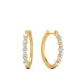 thumbnail image 6 of Floating Bezel Diamond Huggie Earring - Fascinating Diamonds, 6 of 13
