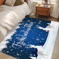 thumbnail image 4 of Area Rugs for Living Room Bedroom, Navy Blue Christmas 4'x6' Rug Washable Carpet Runner Indoor Outdoor, Winter Xmas Elk Snowflake Pine Trees Non Slip Accent Floor Mats Rug for Kitchen, Office, 4 of 8