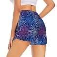 thumbnail image 3 of Goofa Ireworks In The Night Sky Printed Women 2 in 1 Running Shorts,Quick Dry Athletic Workout Shorts,High Waisted Athletic Shorts with Liner Pockets-Large, 3 of 9