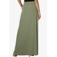 thumbnail image 2 of TheMogan Women's PLUS Drawstring Waist Pocket Drapey Jersey A-Line Long Maxi Skirt, 2 of 7