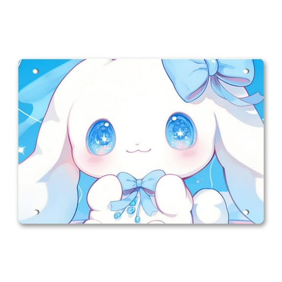 Cinnamoroll Wall Sign - Cartoon Aluminum Poster 12 X 8 Inch Home Bar Wall Decoration Movie Poster