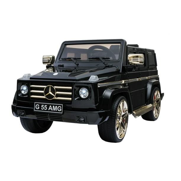 Kool Karz Mercedes Benz G55 Amg 12v Electric Ride On Toy Car Black Gold Walmart Com Walmart Com