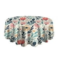 thumbnail image 5 of Pioneer Flower Round Tablecloth 60" X 60",Wrinkle Wipeable Table Cloth for Kitchen Dining Room Picnic Patio Party, 5 of 6