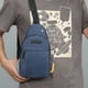 thumbnail image 4 of Bolsa de pecho de hombre Mochila cruzada pequeña | Gran capacidad, tela ligera, múltiples compartimentos, bandolera antiarrugas, para viajes y casual en el hombro - gris negro azul 30x17x5cm, 4 of 6